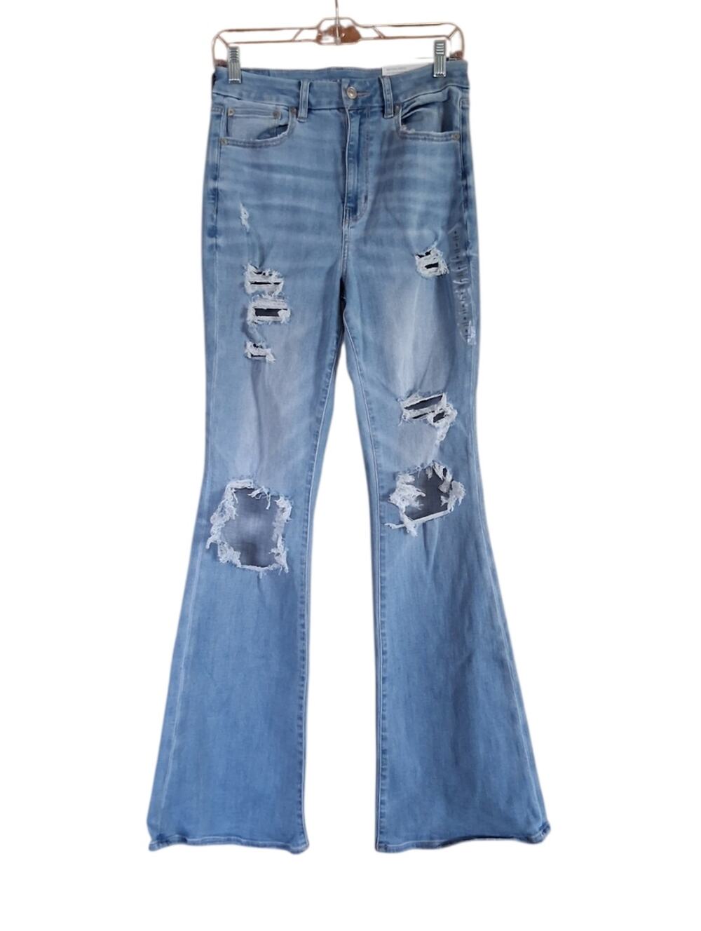 NWT American Eagle Curvy Super High Rise Flare Jean Size 6 Long